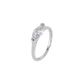 Angels Eye Silver Light-Luxury Horse-Eye Zircon Fashion Ring