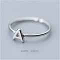 Women's Korean Style Literary Letter Ring