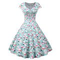 Christmas short sleeve dress women