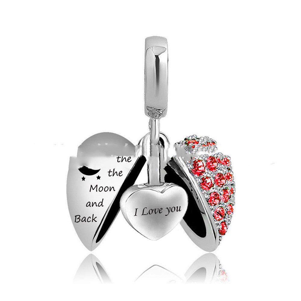 Wing Heart Pendant Stainless Steel Perfume Pendant