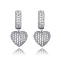Electroplated Full Zircon Personalized Shiny Earrings