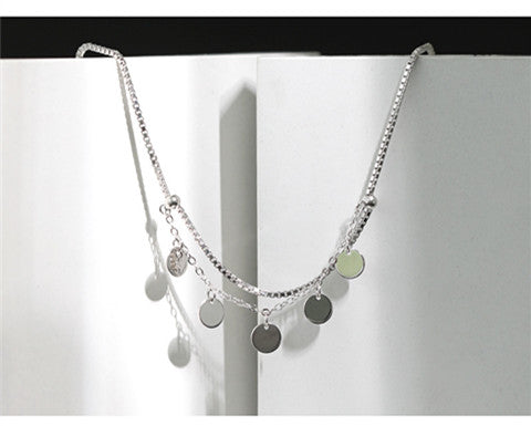 S925 sterling silver bracelet double layer