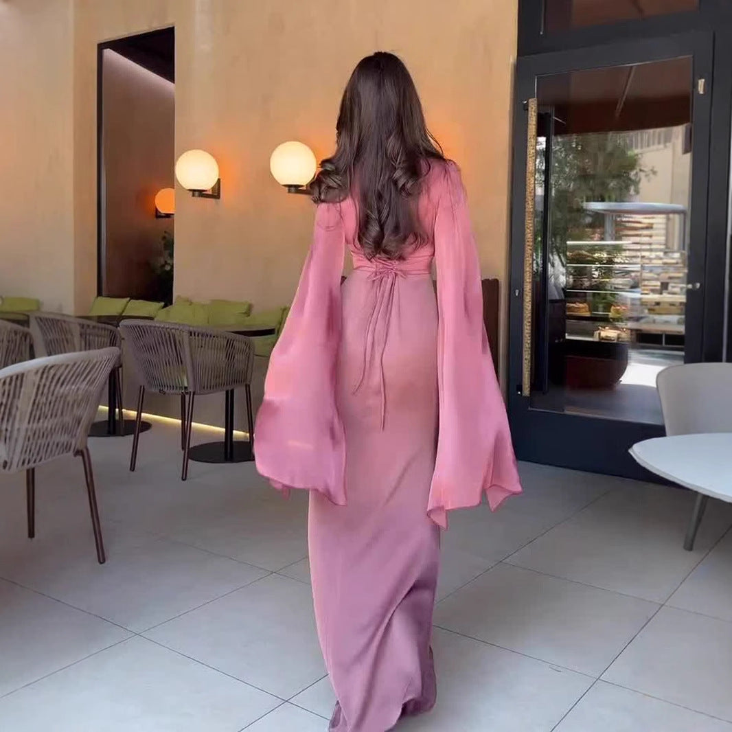 Polyester Long Sleeve Dress Dress Women