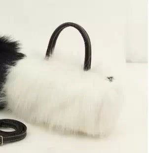Winter cute imitation fur one shoulder messenger bag