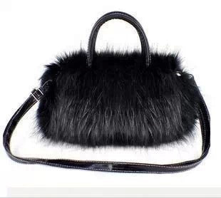 Winter cute imitation fur one shoulder messenger bag