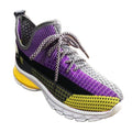 Low-cut Color Matching Round Toe Flat-bottom Flying Knit Sneakers Women