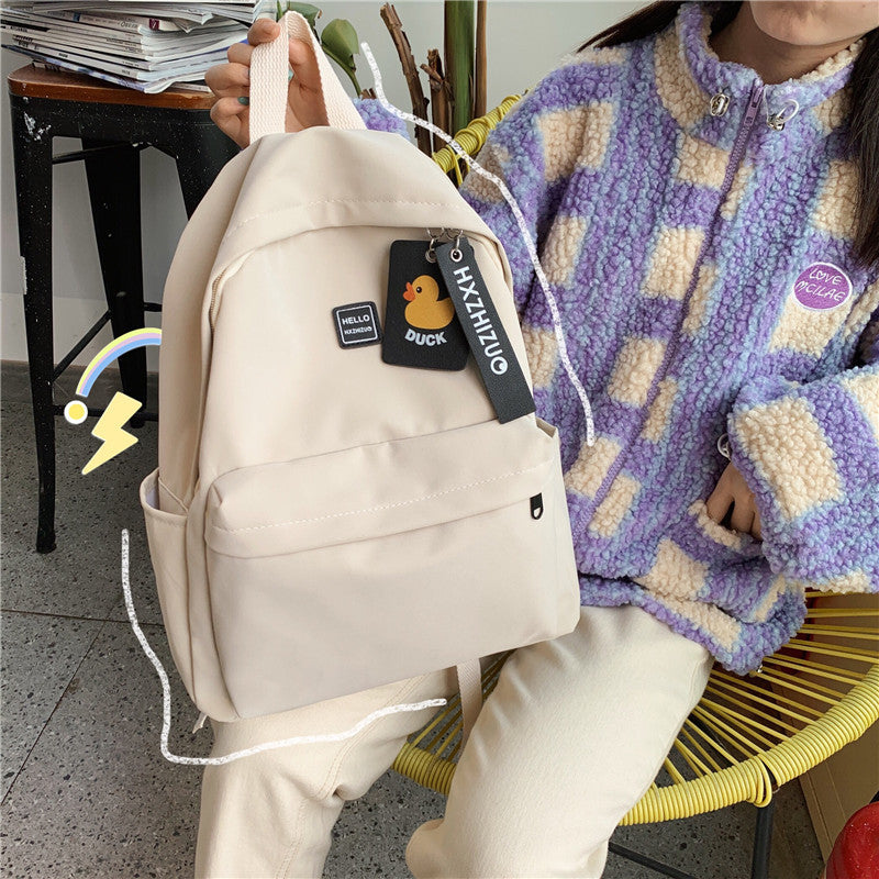 Student Campus Minimalist Nylon Backpack