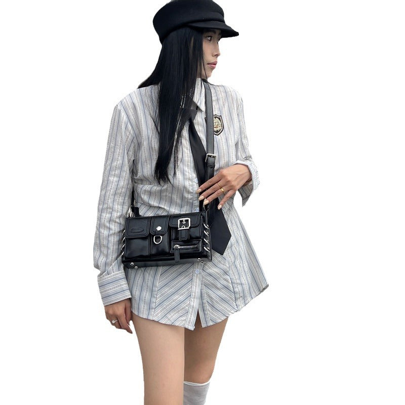 Women's Fashion Short Crossbody Baguette Bag