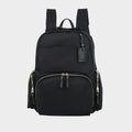 Nylon cloth with cowhide backpack