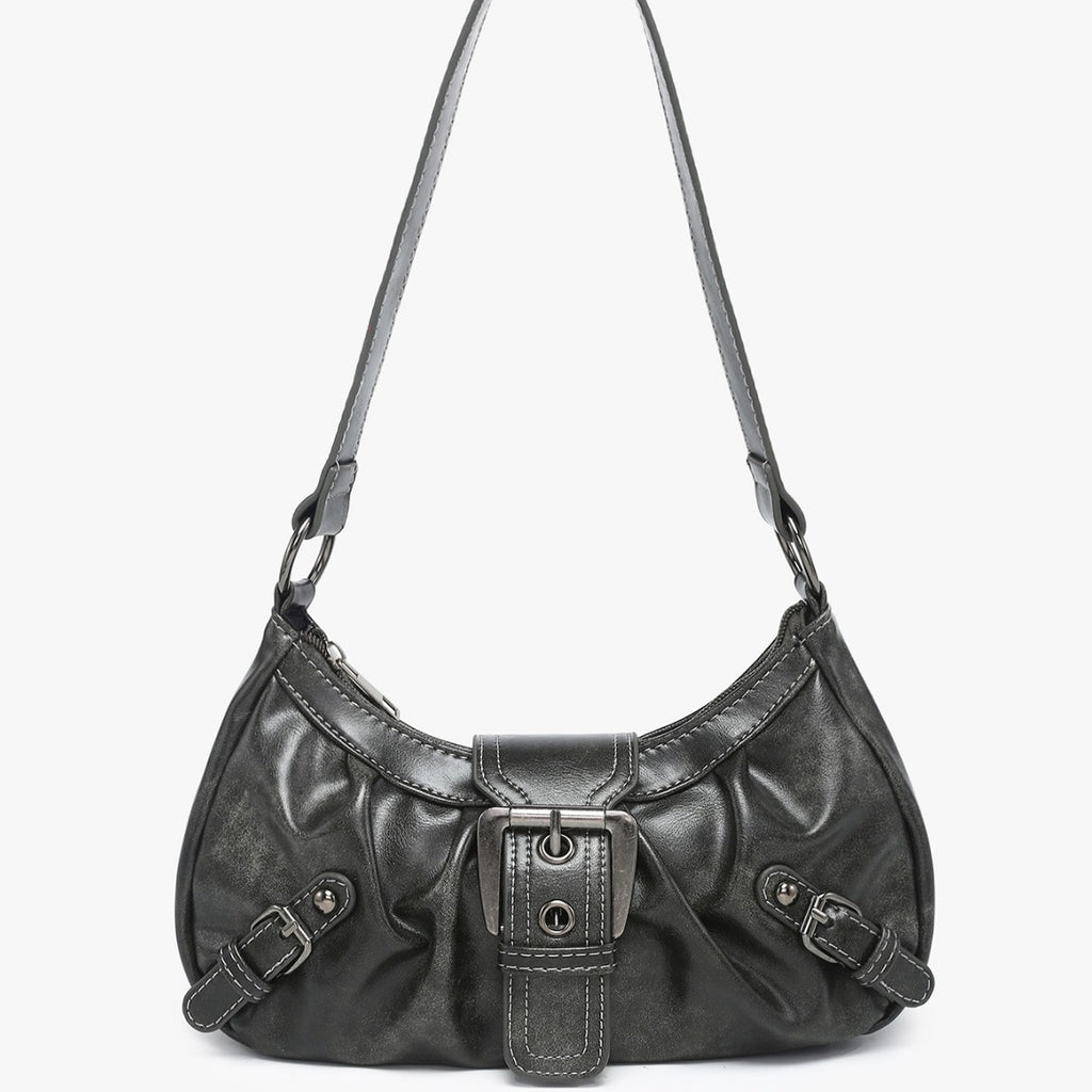 Women's Vintage Vintage Two-tone Leather Shoulder Bag