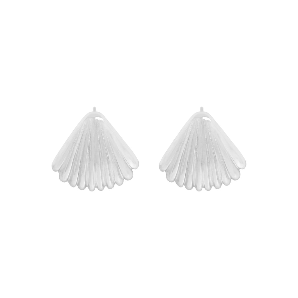 Perfect Shell Stud Stud Sterling Silver S925 Female