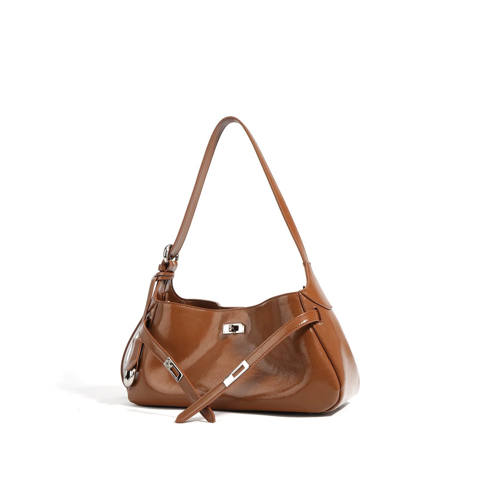 Lock Commuting Crossbody Single Shoulder Underarm Bag
