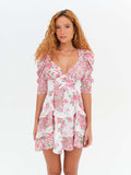 Floral Lace Patchwork Dress Women