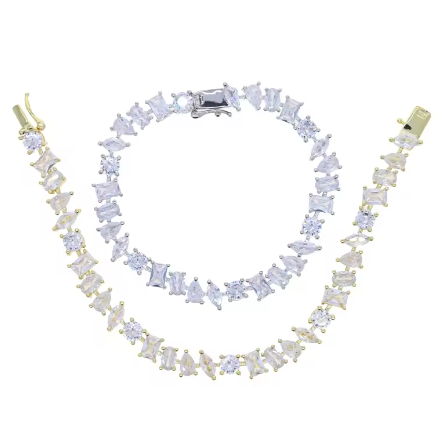 Ice Crystal Shiny Jewelry Women's Multi-geometric Tennis Bracelet
