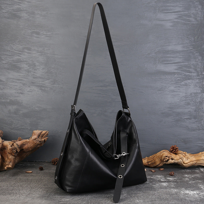 Womens Stylish Retro Large-Capacity Crossbody Bag