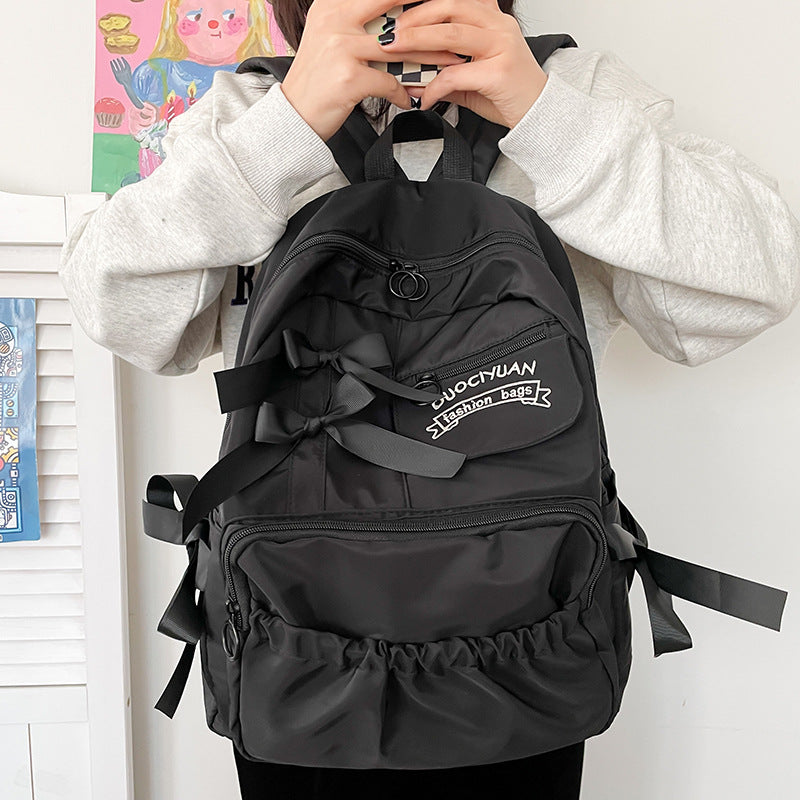 Schoolbag Female College Student Junior High School Student Backpack Large Capacity