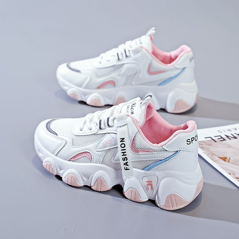Breathable Sneakers With Thick Insoles For Women Students Running