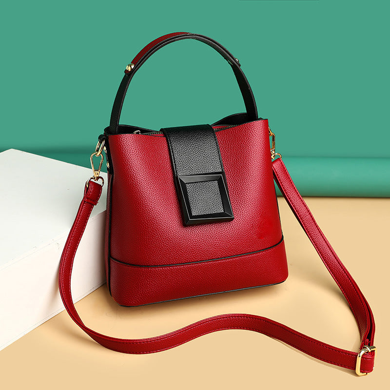Women's Spring All-match Bucket Fashion Trendy Large Capacity Handbag
