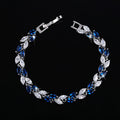 Korean Korean fashion hand jewelry small leaf AAA zircon bracelet jewelry