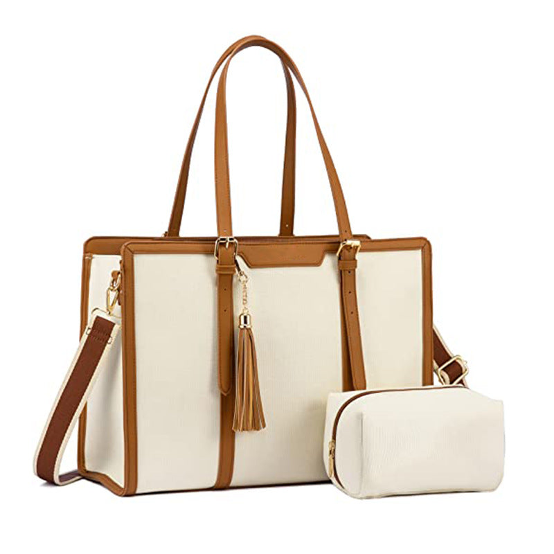 Women's Computer Shoulder Bag Leather Laptop Bag