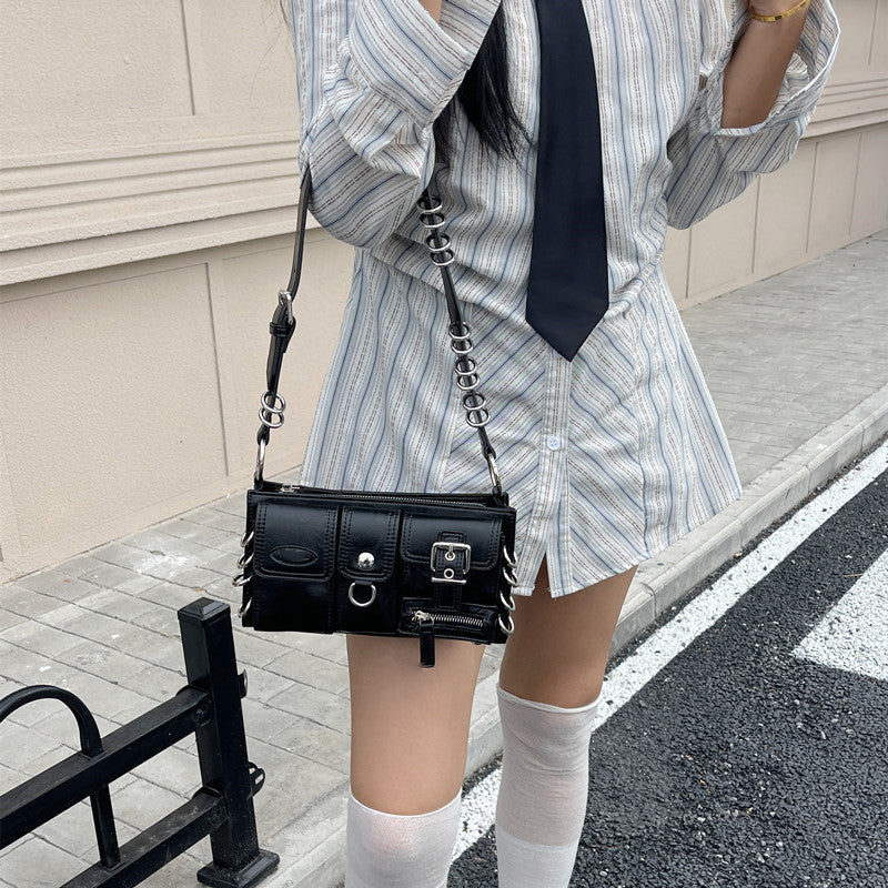 Women's Fashion Short Crossbody Baguette Bag