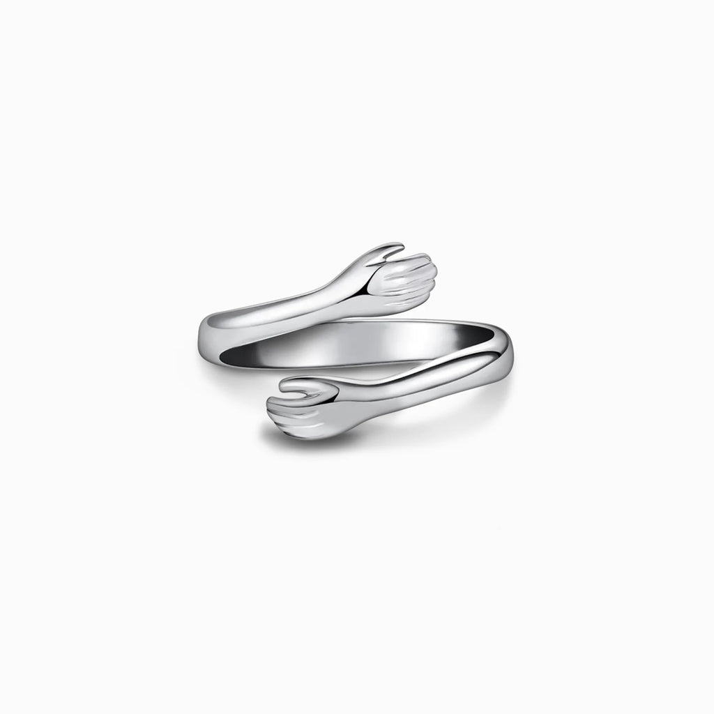 S925 Sterling Silver Hug Ring For Women Simple Fashion Forefinger