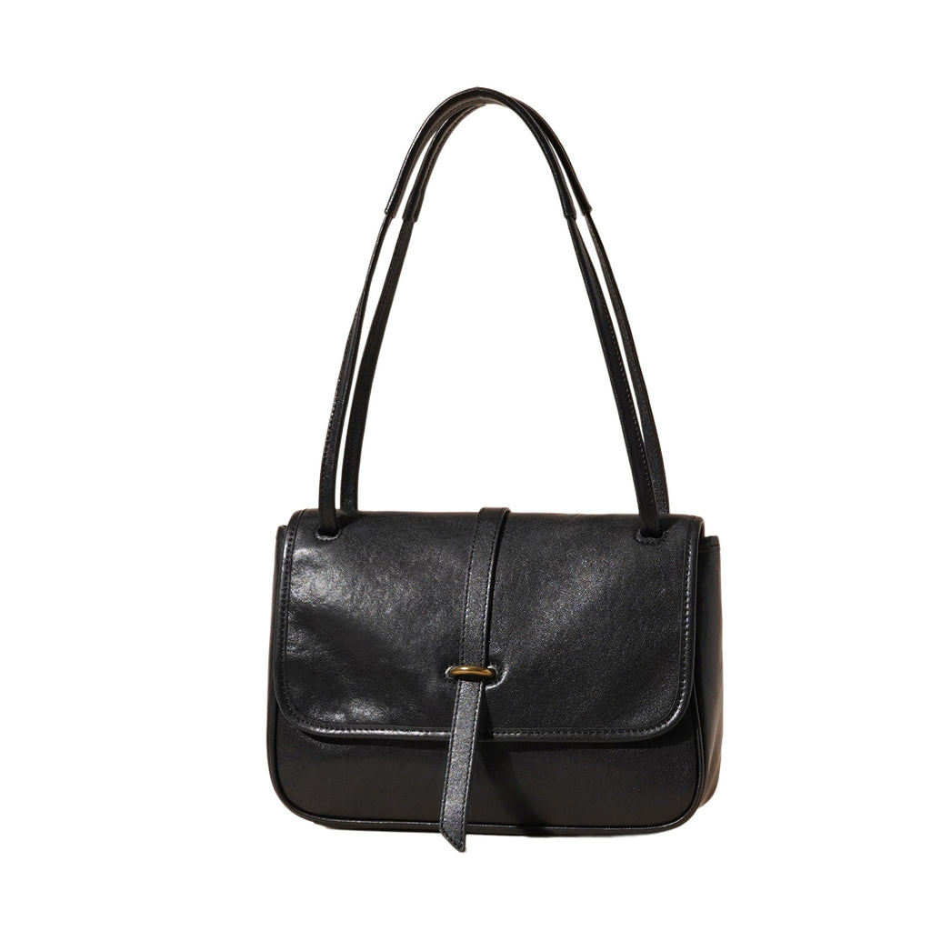 Genuine Leather Niche Retro Crossbody Commuter Large Capacity Leather Messenger Bag