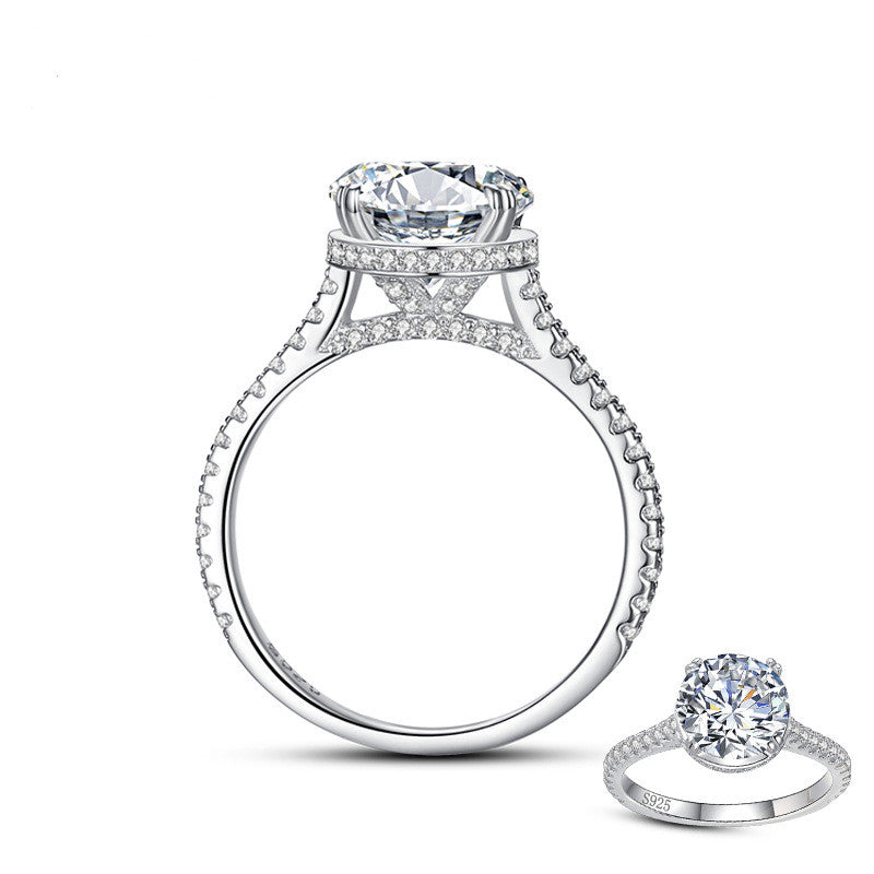 Cross Border Explosion S925 Sterling Silver Ring Women''s Fashion Luxury