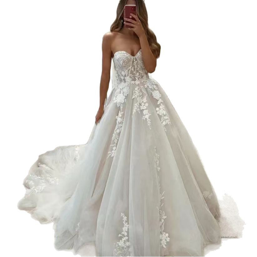 Bridal Lace Tube Top Main Yarn Heavy Industry Advanced