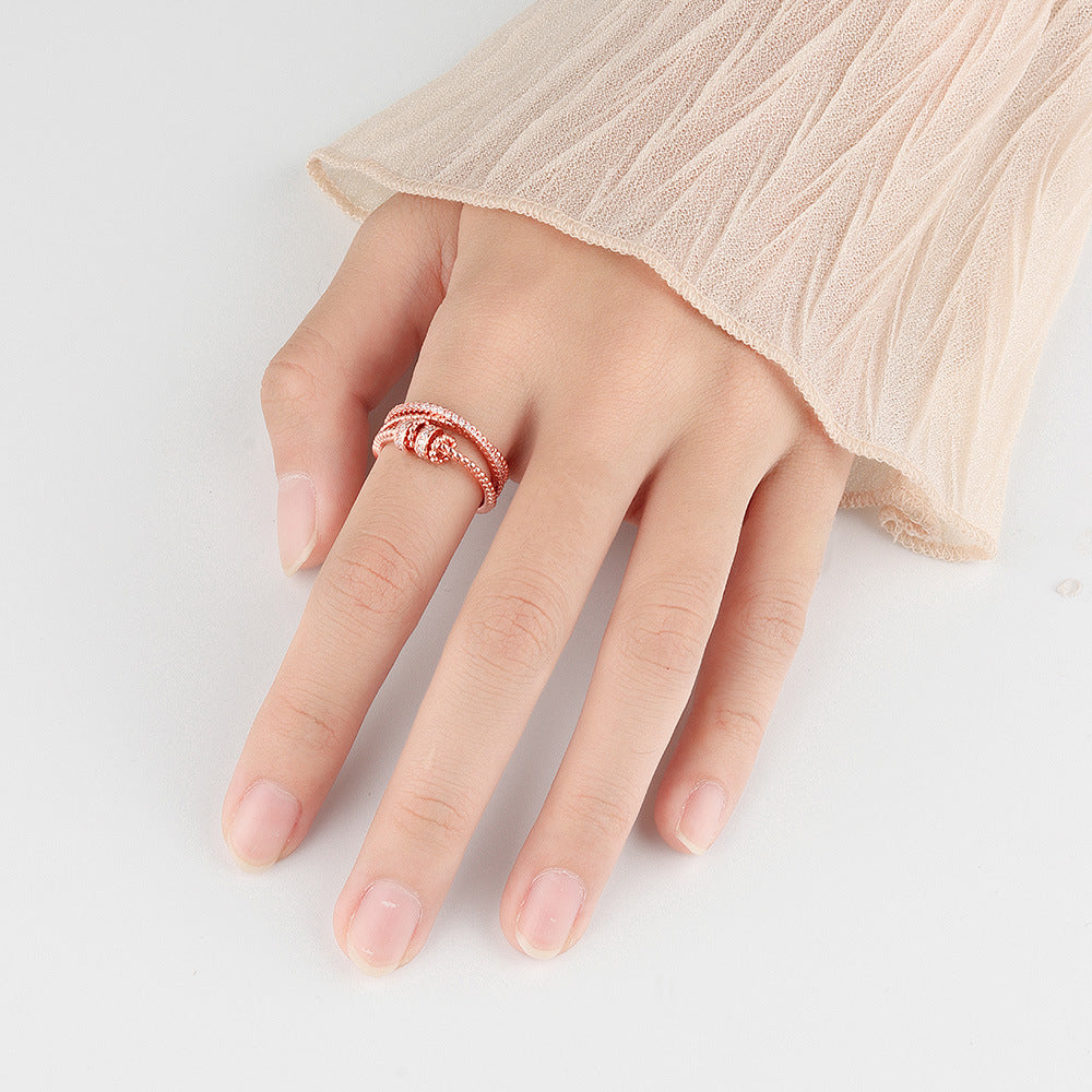 S925 Sterling Silver Rotating Ring Women's Fashion Personality