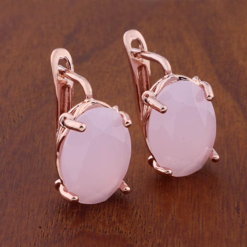 Romantic Retro 1014 Oval European And American Ear Clip