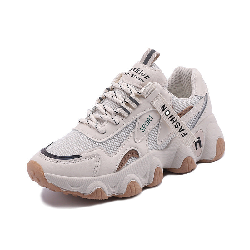 Breathable Sneakers With Thick Insoles For Women Students Running