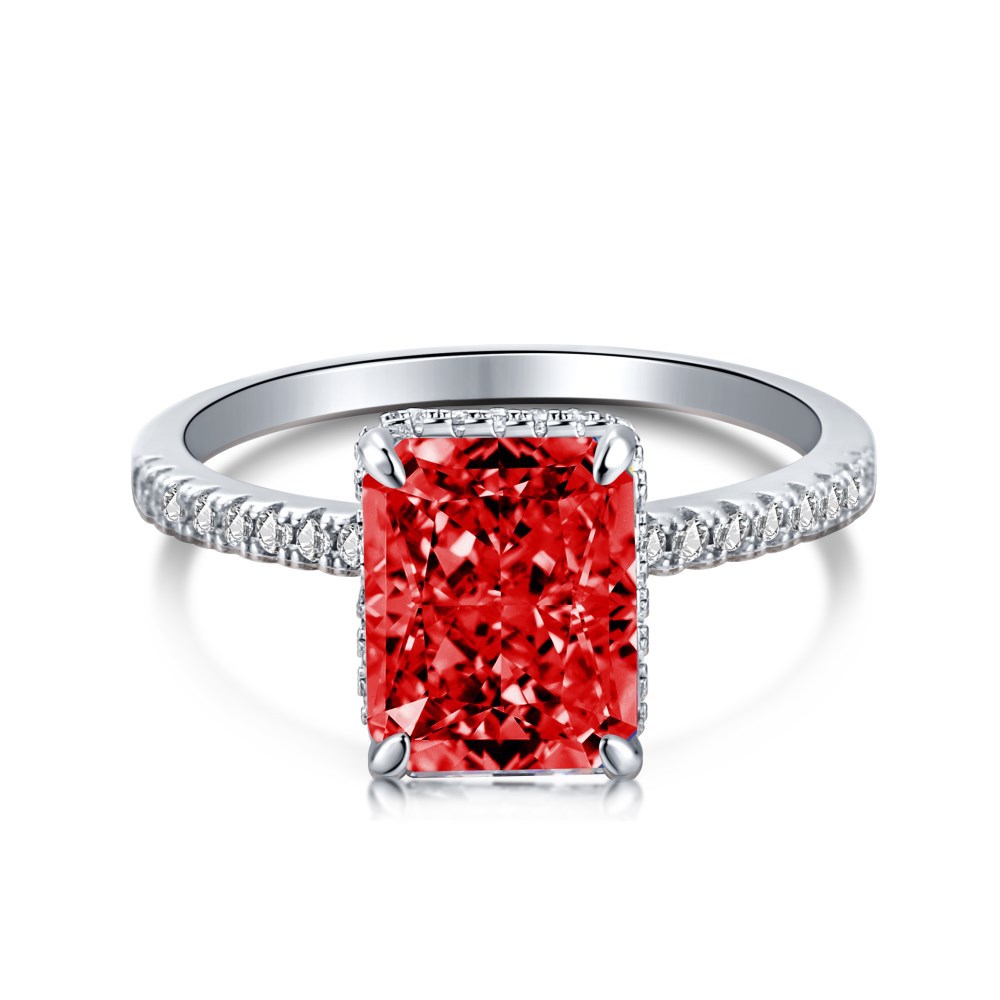 S925 Sterling Silver Ring Hand Set With High Carbon Diamonds