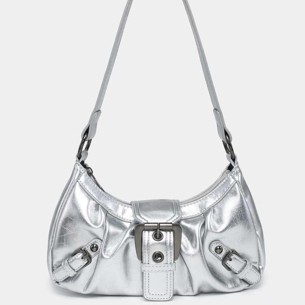 Women's Vintage Vintage Two-tone Leather Shoulder Bag