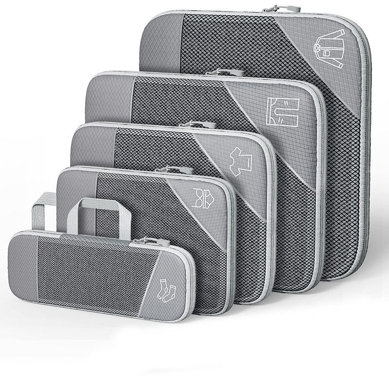 Travel Can Be Compression Storage Bag Suit With Shoe Bag Mesh Visual Luggage Organizing
