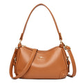 Middle-aged Women's Bags, Solid Color Bags, Ladies Fashion Soft Leather Large-capacity One-shoulder Messenger Bag