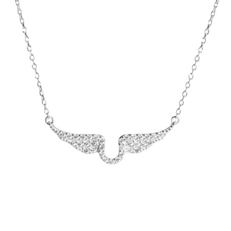 Gilding Zircon Angel Wings Chic All-match High-grade Light Luxury Ladies Necklace