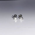 Niche Quirky Middle Finger Titanium Steel Screw Clasp Ear Cartilage Earring