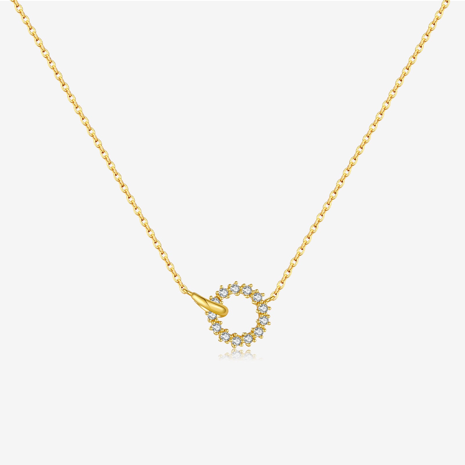 Interlocking Bracelet In 925 Sterling Silver With Micro-set Zirconia