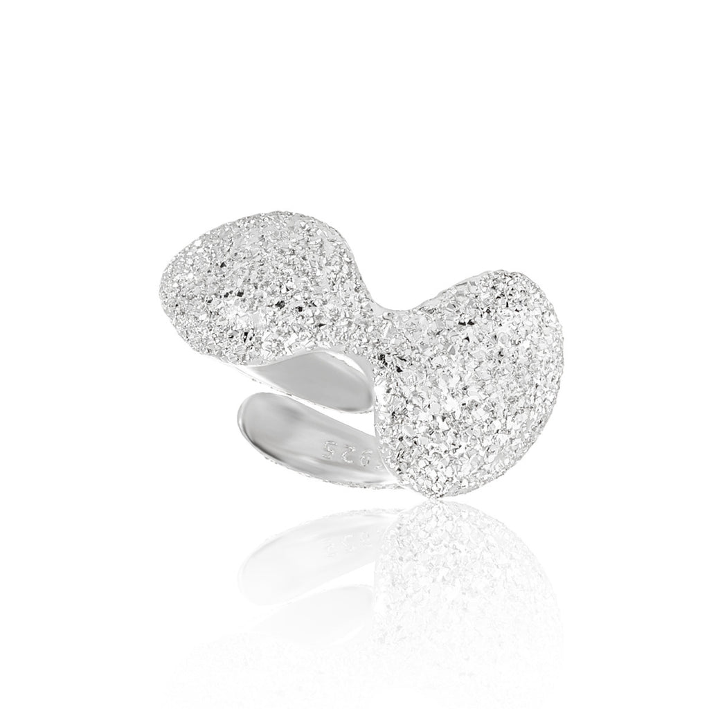 Geometric Round Frosted Ring Female Irregular Cold Wind Open Ring