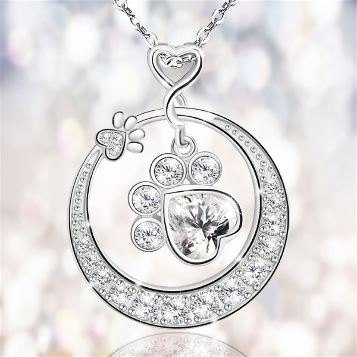 Disc Diamond Star Moon Smart Necklace