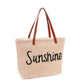 Solid Color Ladies Hand-woven Straw Bag